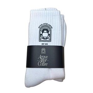 Active After Coffee Crew Socks 3-pack White One Size